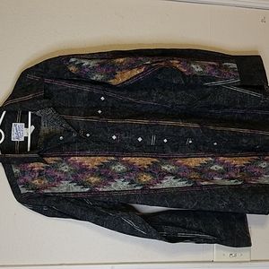 Rockmount ranch wear pearl snap western button down shirt size large
